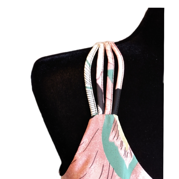 🔴 SALE Entro Anthropologie Floral Halter Open Back Sundress - Picture 7 of 10